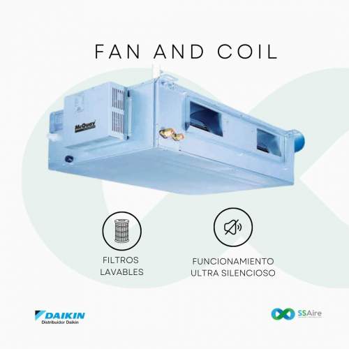 Evaporador Fancoil 3 Ton frio-calor